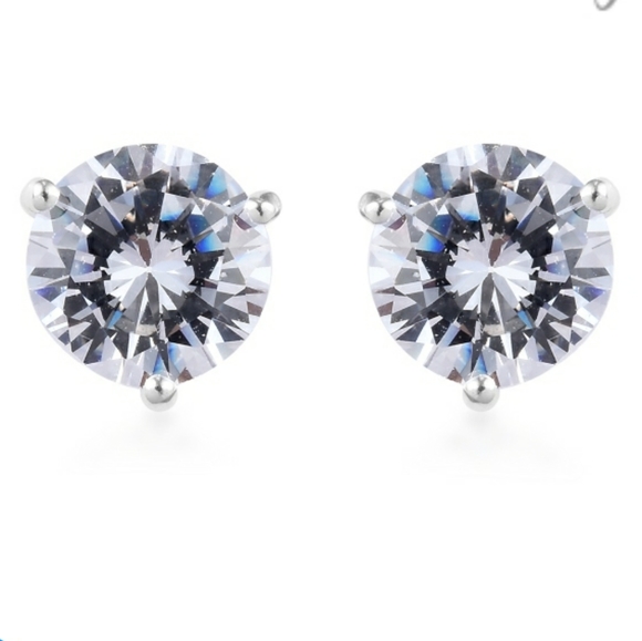 WHITE STUD EARRINGS - Picture 3 of 7